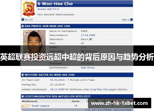 英超联赛投资远超中超的背后原因与趋势分析 英超联赛投资远超中超的背后原因与趋势分析